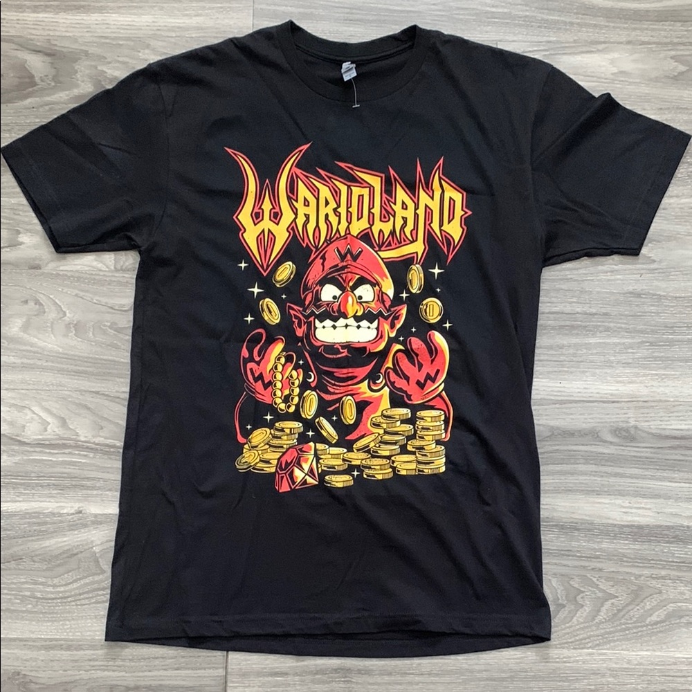 New nintendo wario t-shirt graphic tee
